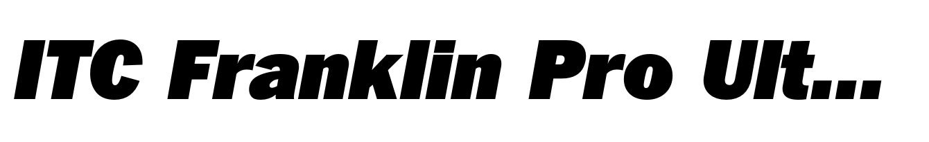 ITC Franklin Pro Ultra Italic